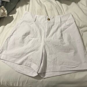 Elegant White Women's Bermuda Shorts